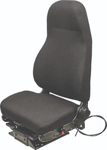 KM Ensign Lo Black Fabric Truck Seat W/ Brackets for Ford F650 & F750 - Picture 1 of 11