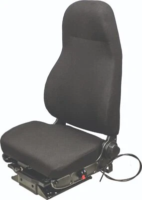 KM Ensign Lo Black Fabric Truck Seat W/ Brackets for Ford F650 & F750 - Image 1 of 4