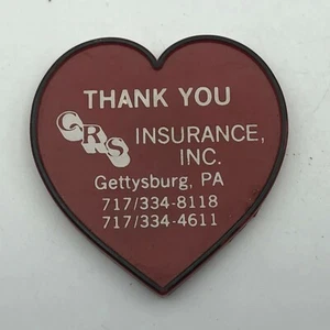 CRS Insurance Inc. Gettysburg PA Werbung rotes Herz Kühlschrankmagnet Y2  - Bild 1 von 12