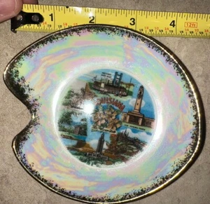 Plato de baratija Thrifco Ceramics Louisanna Scenery 4 1/2” X 4 1/8” - Imagen 1 de 4