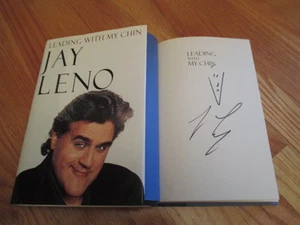 Libro firmado "LIDERANDO CON MI BARBILLA" del presentador del programa de esta noche Jay Leno con DIBUJO garaje - Imagen 1 de 3