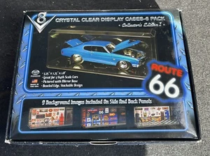 🏁 Route 66 Crystal Clear (6) Display Cases for 1/64 Scale Cars 🏁 - Picture 1 of 6