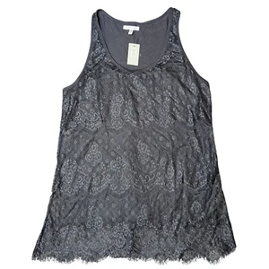 NWT Maurices Gray Lace Overlay Whimsygoth Tank Top Sleeveless Women's Large - Picture 1 of 5