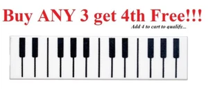 ☀️NEW Lego Tile 1 x 4 with Black and White Piano Keys Pattern - Picture 1 of 2