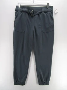 Jolt Pants Women 7 28 Blue Jogger Ankle High Rise Belted Pull On Junios NEW - Picture 1 of 9