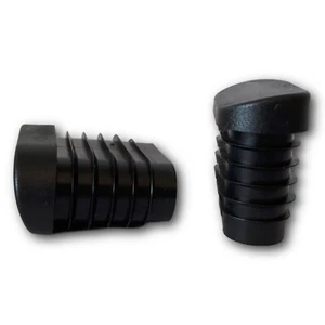 4 Fußstopfen/Stuhlgleiter/Bodenschoner/Abdeckstopfen oval mit/ohne Filz schräg - Bild 1 von 24