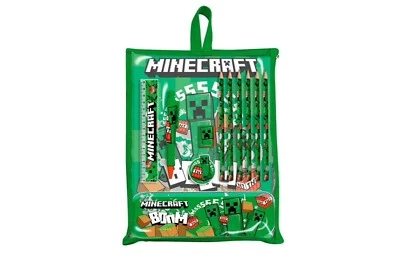 Minecraft Schreibset Schreibwarenset Schreibzubehör Schulset Creeper (12 teilig) - Bild 1 von 4