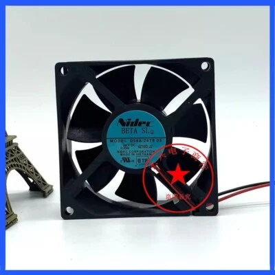 NIDEC D08A-24TS2 05 DC24V 0.23A 80*80*25MM 2-Wire Inverter Cooling Fan - Image 1 of 2