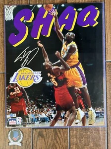 Lakers Shaq Autographed 1997 Starline Original Poster 16 x 20 Beckett Witnessed - Picture 1 of 6