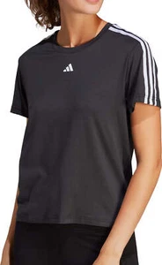 adidas AeroReady Train Essentials 3 Stripes Short Sleeve Womens Training Top - Picture 1 of 4