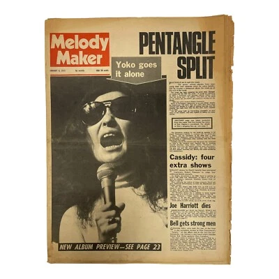 Melody Maker January 6, 1973 Yoko Ono Elton John King Crimson Pete Townshend - Image 1 of 3