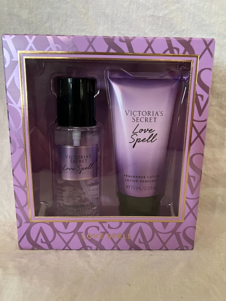 Nuevo Victoria's Secret Signature Collect Para Mujer Love Spell Viaje Talla Dúo Foto 1 de 1