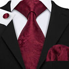 Mens Ties Blue Red Green Tie All Silk Necktie Jacquard Hanky Cufflinks Set
