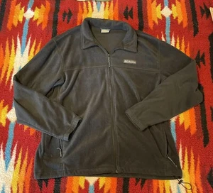 Columbia Jacke Herren XXL Fleece Reißverschlusstaschen Full Zip Logo schwarz - Bild 1 von 12