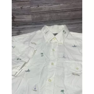 Ralph Lauren Men's Shirt Sleeve Button Down Hawaiian Aloha White Size L - Picture 1 of 7
