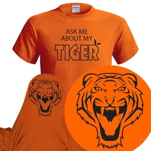 Lustiges Kinder-T-Shirt Ask Me About My Tiger Flip Over - Bild 1 von 2