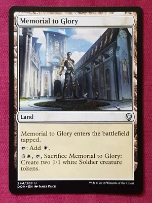 Magic The Gathering DOMINARIA MEMORIAL TO GLORY land card MTG - Image 1 of 2