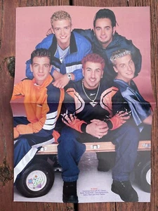 N Sync Backstreet Boys Two Sided Centerfold Poster teen magazine poster clipping - Picture 1 of 2