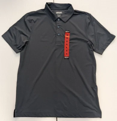 Kirkland Signature Men's Sz M Performance Polo Shirt, Gray, Moisture Wicking - Image 1 of 4