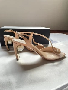 Tacones de sandalia Nicholas Kirkwood Maeva perla talla 37 - Imagen 1 de 12
