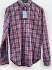 Joules Lanston Men's Long Sleeved Red/Navy Check Shirt Size S BNWT