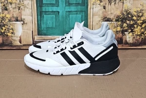 Adidas Men Ultra Originals ZX 1K Boost Black/White Running Shoes (FX6510) Sz 10 - Picture 1 of 8
