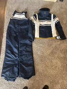 Number 1 Sun Damen Skijacke & Hose blau & weiß Größe 12 2-teiliges Set - Bild 1 von 15