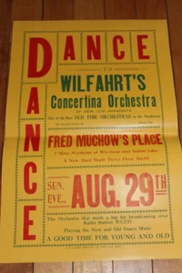 Vintage Dance Hall Poster New Ulm Minnesota Whoopee John Wilfahrt - Picture 1 of 2