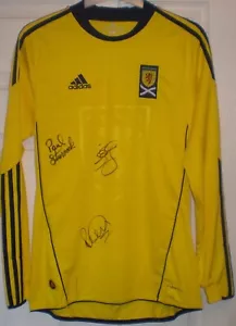 Paul Sturrock, Stephen Crainey signiertes Schottland Auswärtsfußball Shirt 2010 - Bild 1 von 1