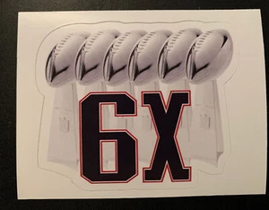 New England Patriots Sticker 6x Super Bowl Champions NFL Football Farbe Sport - Bild 1 von 1