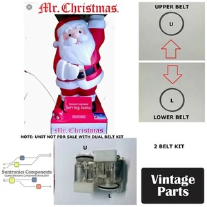 KIT 2 CINTURE QUADRATE DI RICAMBIO MR. CHRISTMAS SERVING BABBO (UNITÀ NON IN VENDITA) - Foto 1 di 3