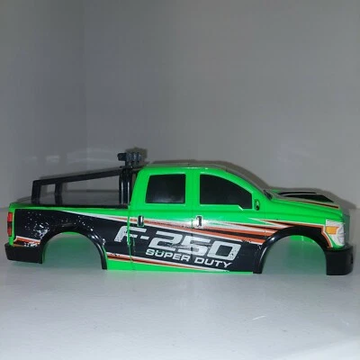 Ford F-250 RC Truck Rock Crawler Body Neon Green 12.25 x 4.75" - Image 1 of 4