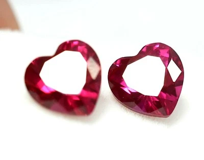 4.55 Ct Natural Red Ruby Pair For Jewelry GGL Certified (7 x 7 mm) Treated Gem - Image 1 of 4
