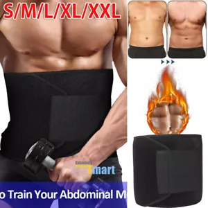 Men Waist Trimmer Belt Sweating Wrap Tummy Stomach Weight Loss Fat Burner Slim - Picture 1 of 13