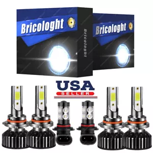 LED Headlights +Fog Lights Bulbs For Chevy Silverado 1500 2500 HD 2003-2005 2006 - Picture 1 of 13
