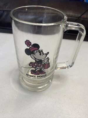 Taza de vaso Minnie Mouse vintage años 70 con asa, Walt Disney World Foto 1 de 3