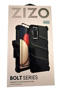ZIZO BOLT Case Galaxy A02s with Belt Clip Kick Stand Tempered Glass & Lanyard - Picture 1 of 2