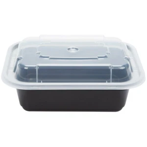 Pactiv Newspring Versatainers Black, 12Oz 4 1/2W X 5 1/2D X 1 3/4H, 150 per Case - Picture 1 of 1