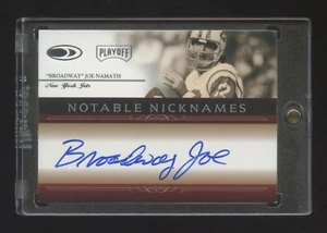 2007 DONRUSS PLAYOFF JOE NAMATH AUTOGRAPH NOTABLE NICKNAME /55 *BROADWAY JOE*HOF - Picture 1 of 2