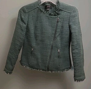 J Crew Baumwoll Blazer Damen Gr. 2P grün Schuljunge gefüttert Jacke Preppy Schule - Bild 1 von 4