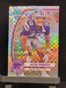 2024 Bowman University Chrome Jacob Parrish #82 X-Fractor Kansas State Wildcats - Bild 1 von 2