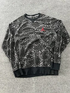 Nike Jordan Gray Elephant Camouflage Crew Neck Men’s Large Sweatshirt Jumpman - Picture 1 of 6