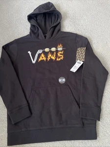 Vans Roared Po Flee Logo Pullover Black Hoodie Youth Size Medium New W Tags - Picture 1 of 7