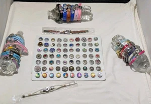 70 Druckknöpfe 22 Armband Konvolut Wechsel Druckknopf Leder Metall Schmuck Konvolut C - Bild 1 von 12