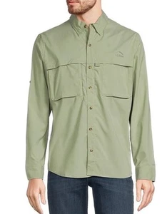 LL Bean Hemd Herren Medium Grün Tropicwear Belüftet Angeln Langarm UPF Gorp - Bild 1 von 14