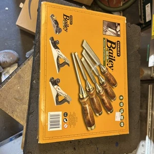 Stanley 2-16-217 "Bailey" Chisel-Set, Silver/Brown, Set of 5 Piece - Picture 1 of 4