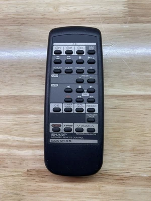Controle remoto sistema de áudio infravermelho Sharp RRMCG0068AWSA - Imagem 1 de 4