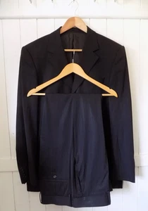 mens HUGO BOSS BLACK WOOL SUIT SIZE 42"R CHEST 36" WAIST 34" LEG - Picture 1 of 14