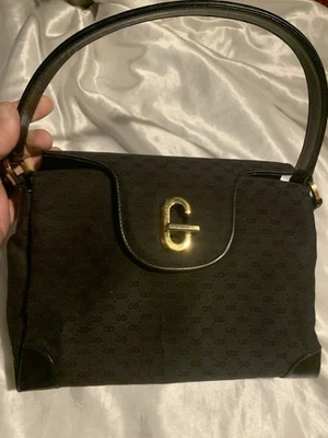 Gucci Jackie винтажный монограмма Дамская сумка ткани кожи - Изображение 1 из 4