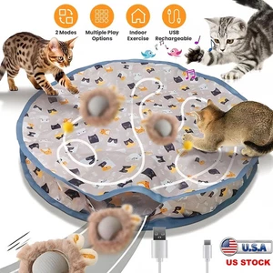Smart Cat Toys Interactive Chirping Hide and Seek Cat Catching Game Ball Q - Imagen 1 de 12